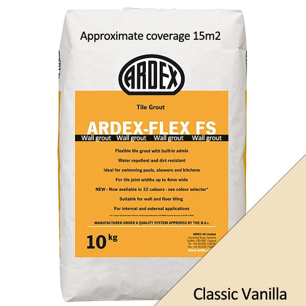 Ardex Fs Wall Grout Classic Vanilla Kg Target Tiles