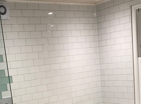 Flat Gloss White 150x75 I Target Tiles, White Wall Tile With Grey Grout