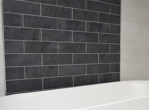 Mirage Dark Grey Smooth Wall Floor Tiles 300x100mm Target - Dark Grey Wall Tiles Bathroom
