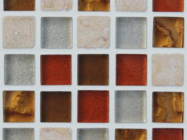 Mosaics Elegant Copper Bronze Square
