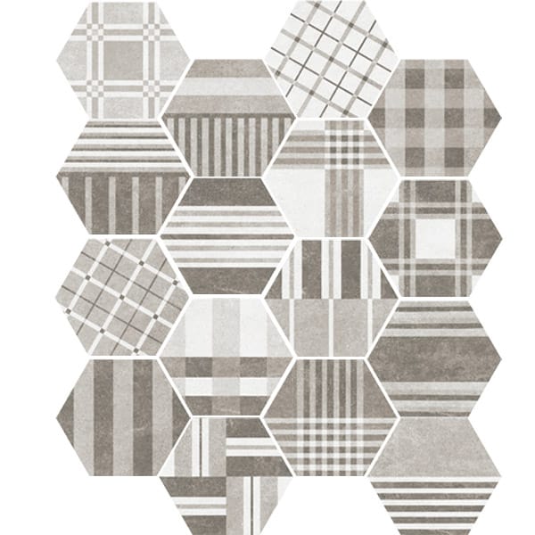 Hex Cement Geo Grey Random 175x200 Wall & Floor Tile (Box of 25) Target Tiles