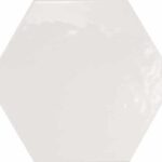 Hexagon Gloss White Wall Tile 175x200x8mm