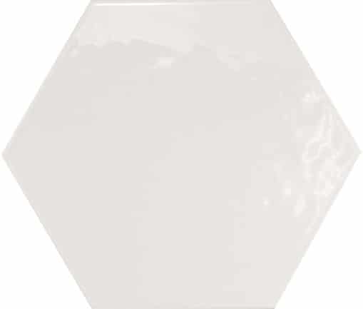 Hexagon Gloss White Wall Tile 175x200x8mm
