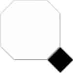 150x150 venetian white octagon floor tiles with black insert