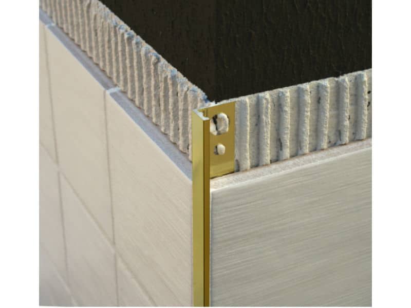 Genesis Aluminium Tile Trim Bright Brass 12mm (2.5m)