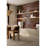 Slim porcelain gloss wall tile with a ripple effect