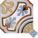Octagon floor tiles 200x200mm with colour inserts