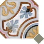 Octagon floor tiles 200x200mm with colour inserts