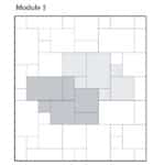 Porcelain modular pattern floor tiles for kitchens, bathrooms and conservatories.