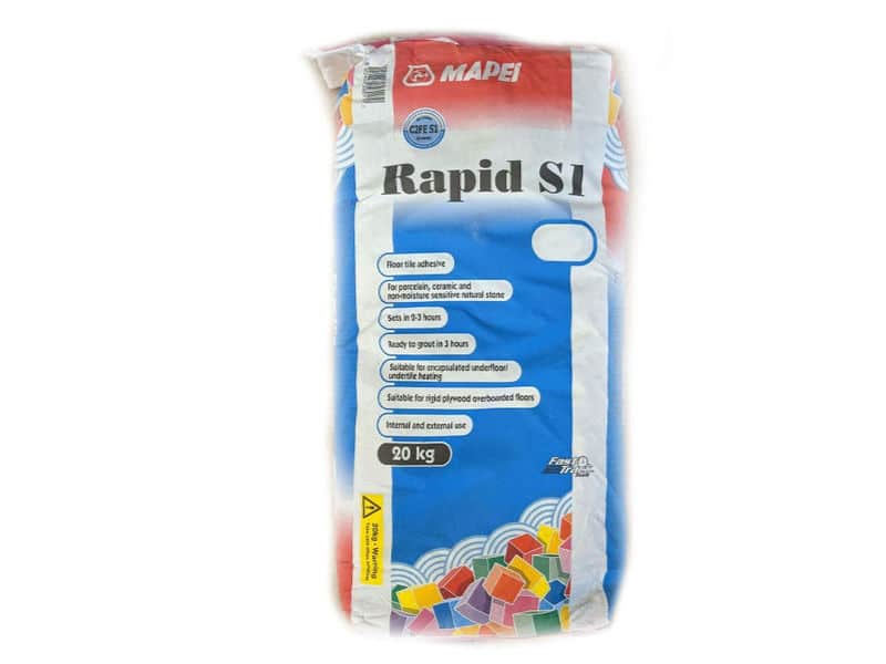 Mapei rapid S1 floor and wall tile adhesive