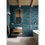 Slim porcelain gloss wall tile with a ripple effect
