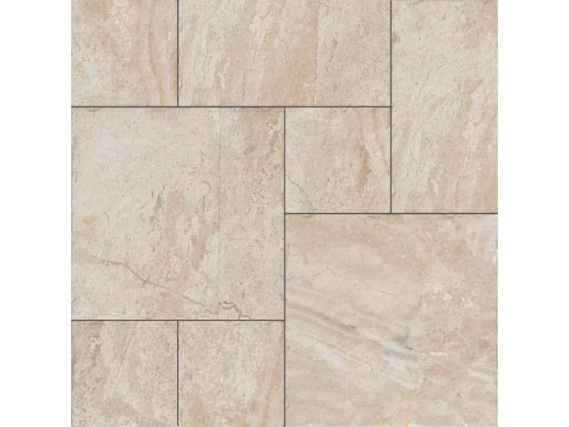 Boulder Cream Modular Pattern Floor, Limestone Effect Modular Floor Tiles