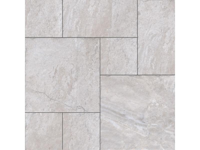Boulder Silver Modular Pattern Floor, Gray Patterned Floor Tile